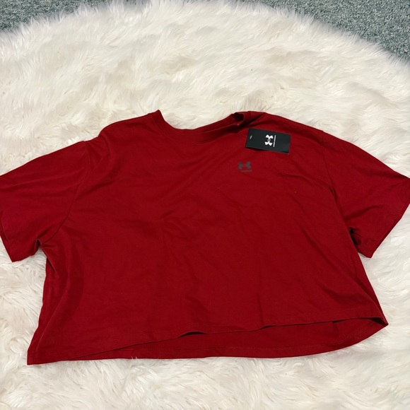 NWT Under Armour loose crop top burnt orange size L - Picture 4 of 6